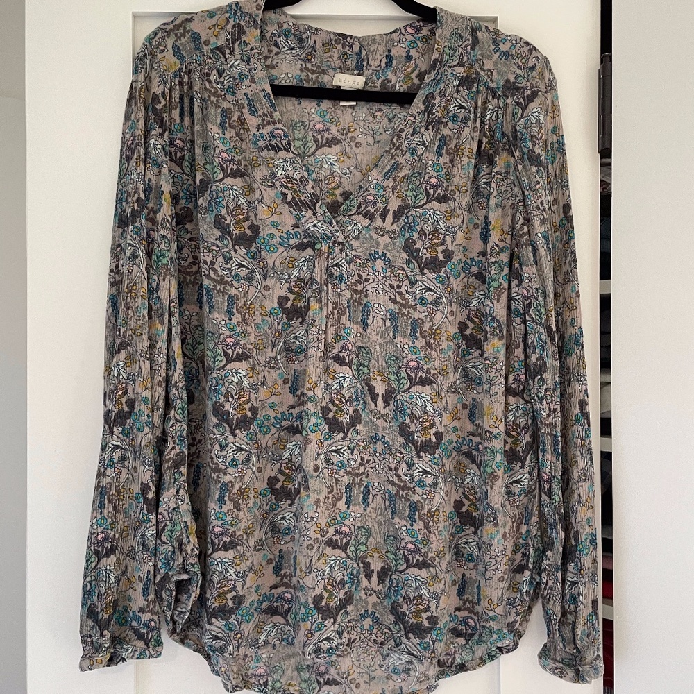 Hinge Floral Viscose size L Boho Blouse